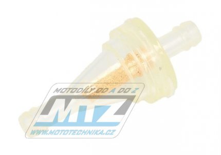Filtr palivov/benznov - prmr 1/4" (6mm) - plastov s mdnou filtran vlokou